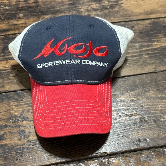 Mojo Other - Mojo Sportswear Company Men’s Trucker Cap - Navy, Red & White